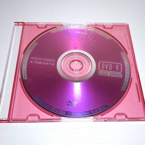 Maxell 5 Pack Color DVD-R 120 minute Blank Discs for Video Music Data 4.7gb/Disc - Picture 5 of 6